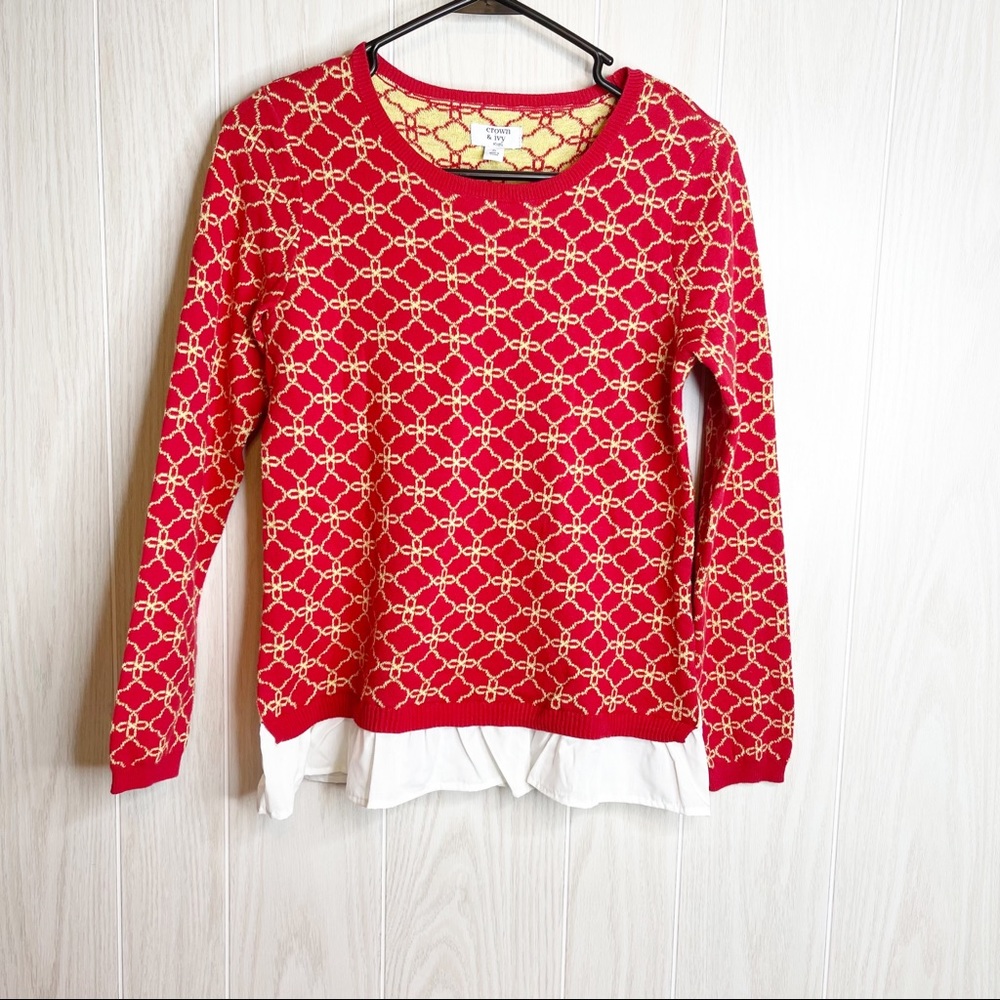 NWT Crown & Ivy Kids XL Holiday Sweater - Picture 1 of 7